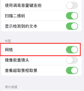 昌黎苹果手机维修网点分享iPhone如何开启九宫格构图功能 