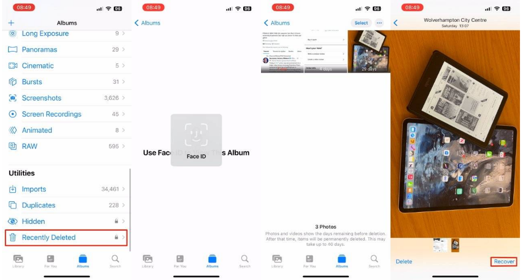 昌黎苹果14维修分享 iPhone14 上恢复已删除的照片 