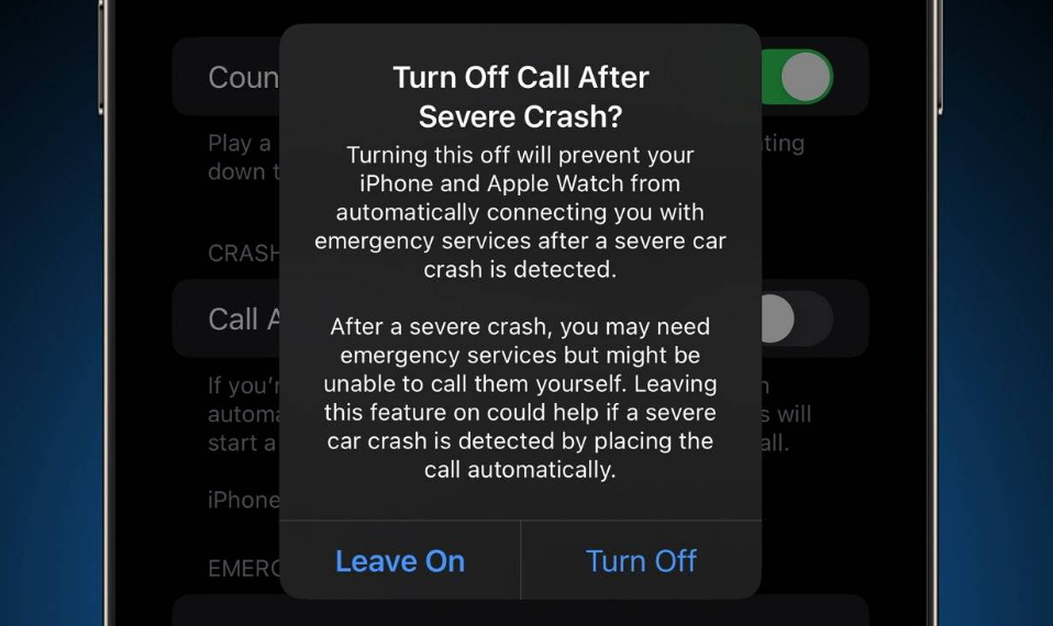 昌黎苹果14维修分享 iPhone 14 和 Apple Watch 上关闭崩溃检测 